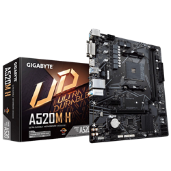 GIGABYTE A520M-H 5100Mhz(OC) DDR4 Soket AM4 M.2 DVI HDMI mATX Anakart