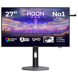 AOC AGON PRO AGP277QKDC 27" QHD 540Hz HD 720Hz 0.03ms HDMI DP Adaptive Sync HDR500 Pivot Dual Mode WOLED Gaming Monitör