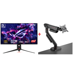 ASUS ROG STRIX PG32UCDM3 Gen3 31.5" OLED Monitör + ROG Ergo 49" Askı Aparatı Bundle Paket