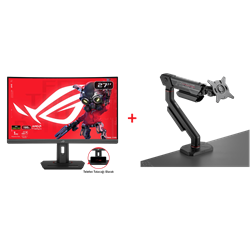 ASUS ROG STRIX XG27WCS 27" Monitör + ROG Ergo 49" Askı Aparatı Bundle Paket