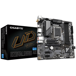 GIGABYTE B760M DS3H AX DDR5 7600MHz(OC) Soket 1700 M.2 HDMI DP mATX Anakart
