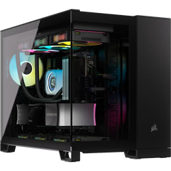 CORSAIR iCUE LINK 2500X RGB USB 3.2 Type-C Çift Odalı Siyah mATX Kasa