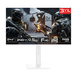 FAZEON X25F240PW 24.5" 240Hz 0.5ms HDMI DP HDR10 FreeSync G-Sync FHD Fast SS IPS Beyaz Gaming Monitör