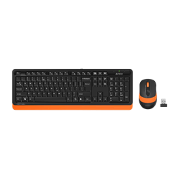 A4 Tech Fsytler FG1010 Turuncu Türkçe Q Kablosuz Klavye Mouse Set
