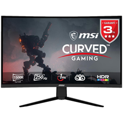 MSI 32" G32C4X 250Hz 1ms HDMI DP FreeSync Premium Curved FHD VA Gaming Monitör