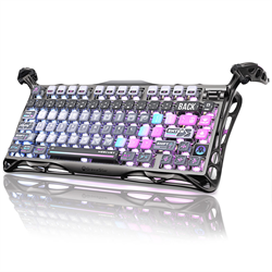 GravaStar Mercury K1 Pro RGB Linear Key Switch İngilizce Q Cyberpunk Kablosuz Gaming Klavye