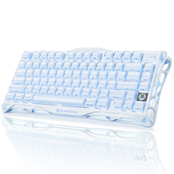 GravaStar Mercury K1 RGB Linear Key Switch İngilizce Q Ice Blue Kablosuz Gaming Klavye