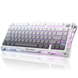 GravaStar Mercury K1 RGB Linear Key Switch İngilizce Q Gradient White Kablosuz Gaming Klavye