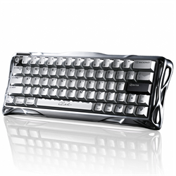GravaStar Mercury V60 Pro RGB Manyetik Switch İngilizce Q Chrome Silver Kablolu Gaming Klavye