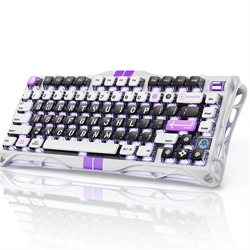 GravaStar Mercury V75 RGB Manyetik Switch İngilizce Q Mecha Gray Kablolu Gaming Klavye