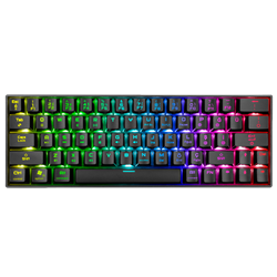 Rampage KB-RX63 B-ATOM RGB RED SWITCH Mekanik Q 63 Tuşlu Siyah Bluetooth Mini Gaming Klavye