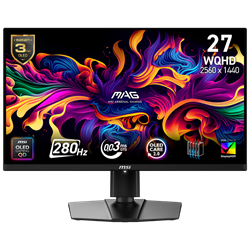 MSI MAG 271QP QD-OLED X28 26.5" 280Hz 0.03ms HDMI DP G-Sync FreeSync Premium Pro Pivot HDR400 WQHD QD-OLED Gaming Monitör