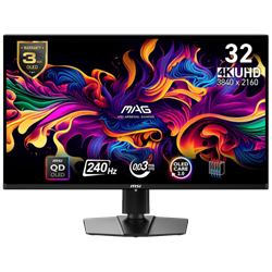 MSI MAG 321UPX QD-OLED 31.5" 240Hz 0.03ms (GtG) HDMI DP Type-C (15W) Adaptive-Sync HDR400 UHD QD-OLED Gaming Monitör
