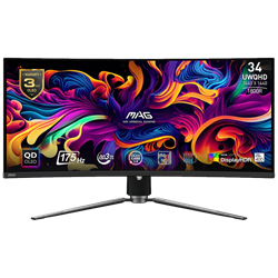 MSI 34" MAG 341CQP QD-OLED 175Hz 0.03ms HDMI DP Type-C USB2.0 FreeSync Premium Pro UWQHD QD-OLED Gaming Monitör