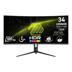 MSI MAG 342CQR E2 34" 180Hz 1ms HDMI DP FreeSync Premium Pivot HDR Ready UWQHD VA Curved Gaming Monitör