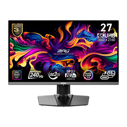 MSI MPG 272URX QD-OLED 26.5" 240Hz 0.03ms HDMI DP Type-C USB 3.2 AdaptiveSync Pivot HDR400 UHD QD-OLED Gaming Monitör