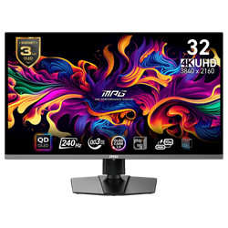 MSI MPG 321URX QD-OLED 32" 240Hz 0.03ms HDMI DP Type-C USB 2.0 G-Sync Pivot HDR400 UHD QD-OLED Gaming Monitör