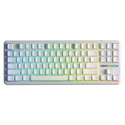 Aula F87 Pro RGB Hot Swap Mekanik TKL Kayhua İntelligent Switch Beyaz Kablosuz Gaming Klavye