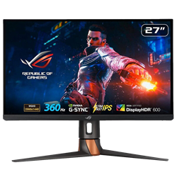 ASUS ROG SWIFT PG27AQN 27" 360Hz 1ms HDMI DP USB 3.2 G-Sync Pivot HDR10 QHD UltraFast IPS Siyah Gaming Monitör
