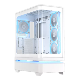 ASUS PRIME AP304 TG ARGB WHITE Tempered Glass USB-C Beyaz ATX Kasa