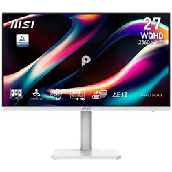 MSI PRO MAX 271QPHW E14 27" 144Hz 4ms HDMI DP FreeSync HDR Ready Pivot WQHD IPS Beyaz Monitör