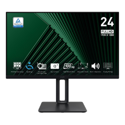 MSI PRO MP245PG 23.8" 100Hz 1ms HDMI DP D-Sub Anti-glare AdaptiveSync Pivot FHD IPS Monitör