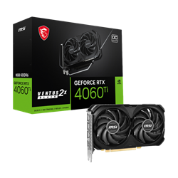 MSI GeForce RTX 4060 Ti VENTUS 2X BLACK 8G OC 8GB GDDR6 DLSS 3 128 Bit Ekran Kartı