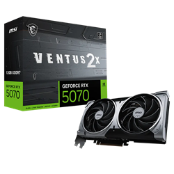 MSI GeForce RTX 5070 12G VENTUS 2X OC BLACK GDDR7 192 Bit Ekran Kartı