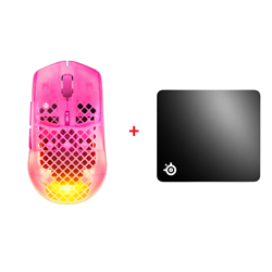 Steelseries Aerox 3 Wireless Gen 2 Mouse + SteelSeries QcK+ Large Mouse Pad Bundle Paket
