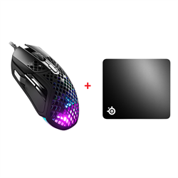 SteelSeries Aerox 5 RGB Kablolu Mouse + SteelSeries QcK+ Large Mouse Pad Bundle Paket