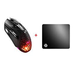 SteelSeries Aerox 5 RGB Kablosuz Mouse + SteelSeries QcK+ Large Mouse Pad Bundle Paket
