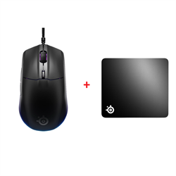 SteelSeries Rival 3 Gen 2 Mouse + SteelSeries QcK+ Large Mouse Pad Bundle Paket 