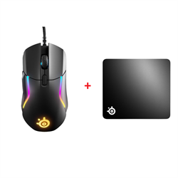 Steelseries Rival 5 RGB Mouse + SteelSeries QcK+ Large Mouse Pad Bundle Paket