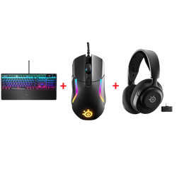 Steelseries Apex 5 Klavye + Steelseries Rival 5 Mouse + Steelseries Arctis Nova 5 Kulaklık Bundle Paket