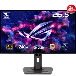 ASUS ROG Strix OLED XG27UCDMG 26.5" 240Hz 0.03ms HDMI DP Type-C USB 3.2 FreeSync Premium Pro G-Sync Pivot HDR10 UHD QD-OLED Gaming Monitör
