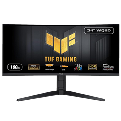 ASUS 34" TUF GAMING  VG34VQL3A 180Hz OC 1ms GtG HDMI DP Freesync Premium Pro HDR400 WQHD VA Curved Monitör