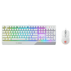 MSI Vigor GK30 Türkçe RGB Beyaz Klavye Mouse Gaming Combo Set
