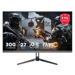 FAZEON X27F300 27" 300Hz 0.5ms HDMI DP HDR10 FreeSync G-Sync FHD Fast VA Gaming Monitör