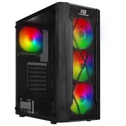 POWER BOOST VK-P1900B 500W Rainbow Tempered Glass Mesh Panel USB 3.0 Mid Tower Kasa