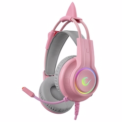 Rampage RM-K91 X-CATTY USB 7.1 Version RGB Pembe Mikrofonlu Gaming Kulaklık