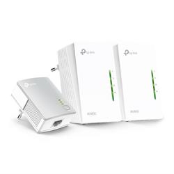 TP-LINK 300Mbps AV600 Powerline Evrensel Wi-Fi Menzil Genişletici 3'lü Ağ Kiti