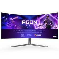 AOC AGON PRO AG456UCZD 44.5" 240Hz 0.03ms HDMI DP USB-C 3.2 FreeSync Premium G-Sync HDR10 WQHD OLED Curved 800R Gaming Monitör
