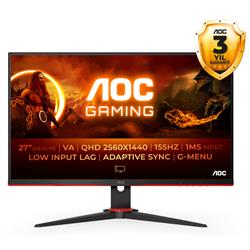 AOC 27" Q27G2E/BK 155Hz 1ms HDMI DP Freesync Premium Adaptive Sync QHD VA Gaming Monitör