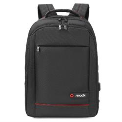 MACK Office 15.6" USB Girişli Siyah Notebook Sırt Çantası